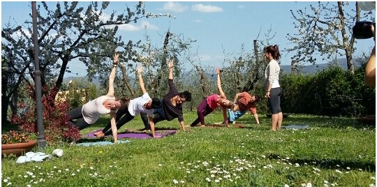Yoga Chianti slow down experience with Km Zero Tours Slow Travel Tuscany